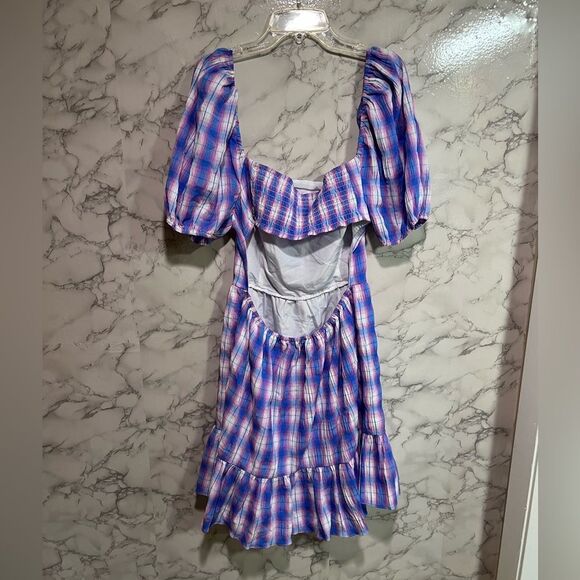 Bb Dakota - Plaid With My Heart Dress in Multi Size M - Picture 8 of 10